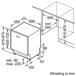 Siemens SN63EX03ME - iQ300 - Vaatwasser - Inbouwvaatwasser - 60 cm - Energielabel B - Home Connect - varioSpeed Plus : je vaat tot wel drie keer zo snel schoon — thumbnail 2