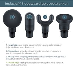 Beurer MG 99 Massage Gun - Massageapparaat - Triggerpoints - 5 Intensiteitsniveaus - 4 Opzetstukken - 5 Uur draadloos gebruik - Krachtig vermogen - 3 Jaar garantie — thumbnail 5