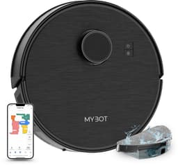 MYBOT X9 - Robotstofzuiger Met Dweilfunctie - 6500PA Zuigkracht - Ideaal voor Huisdieren - Zelflerende Robotstofzuiger - Met Laadstation - Uitgebreide Mapping - LDS Laser Navigatie — thumbnail 1