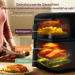 Cosori TurboTower – Dubbele Airfryer XXL – 10.8L – 2 Manden Apart Instelbaar – 7 Programma’s — thumbnail 9