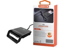 Xssive CR03 Gecertificeerde eID Kaartlezer USB België - Geschikt voor Mac & Windows - Belgische Identiteitskaart Lezer - ID card reader