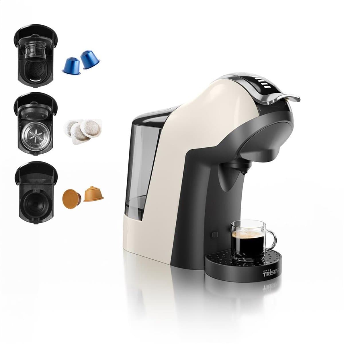 Tristar CM-2301 - Koffiecupmachine 1400W - 3 in 1 Koffiemachine - Uitneembaar water reservoir - Creme — afbeelding 1