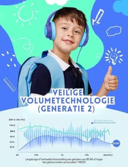 StayPowered Kinderheadset - Gehoorbescherming en Gemoedsrust Gecombineerd! - met Volumebegrenzing - Kristalhelder Stereogeluid - Draaibare Oorschelpen - Verstelbare Hoofdband - Compact Design - Donkerblauw - Levering Sneller dan Aangegeven! — thumbnail 3