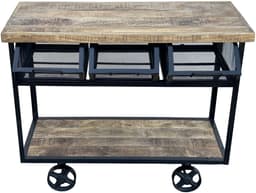 Deco4yourhome®- Trolley - BBQ Tafel - Barbecue Tafel - Keuken Trolley - 3 Lades - 110cm — thumbnail 4