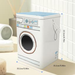 Opbergdoos Wasmachine Powder Metal Box - Transparant Skylight Design - Unieke Wasmachine Vorm - Wassen Poeder Bind — thumbnail 5