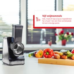 Solis Slice & More 8401 Multifunctionele Groentesnijder en Rasp - RVS Foodprocessor - Hakmolen Elektrisch - Chopper - Zilver — thumbnail 3