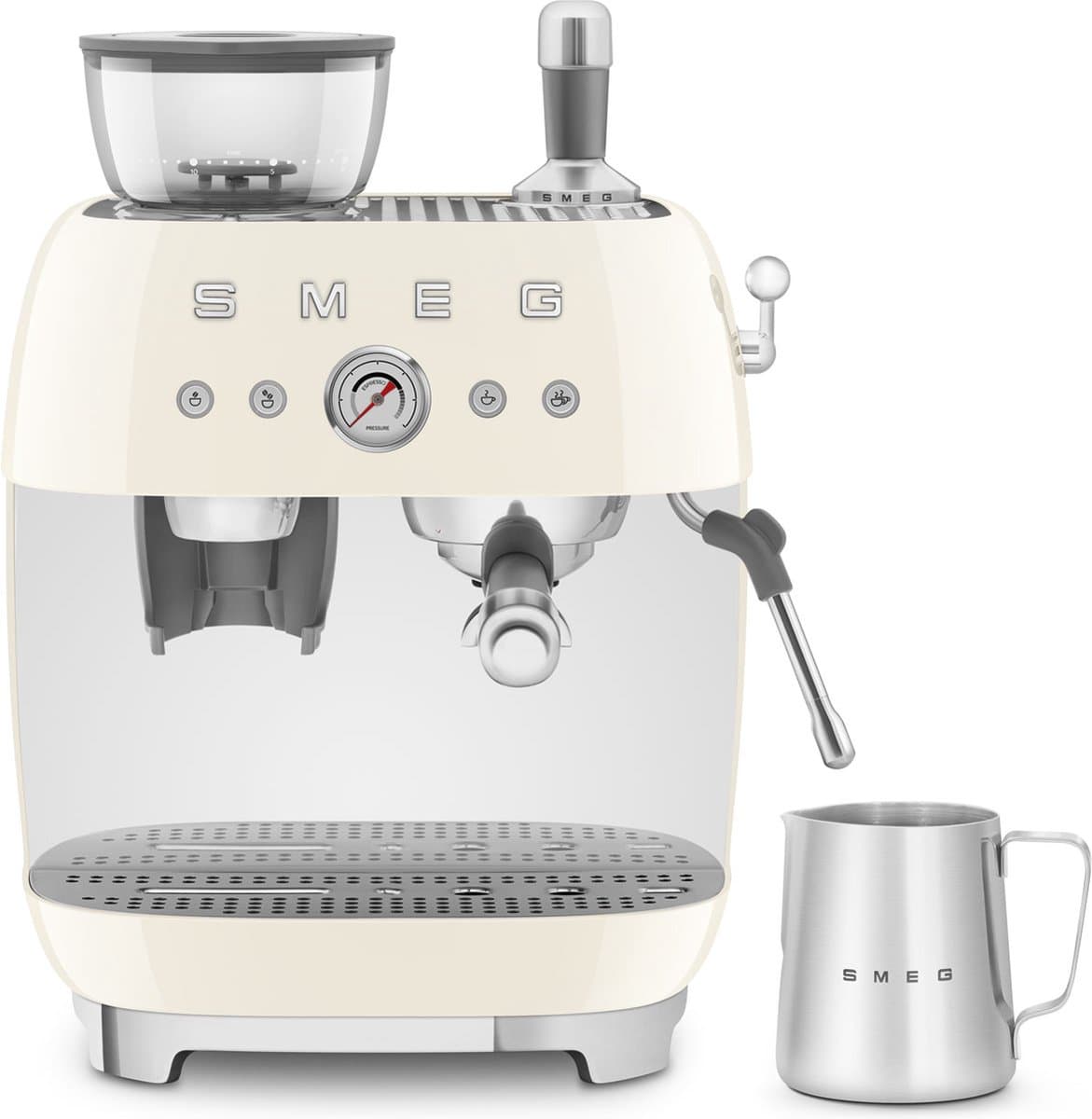 SMEG EGF03CREU - Espressomachine met geïntegreerde bonenmaler - Crème — afbeelding 1