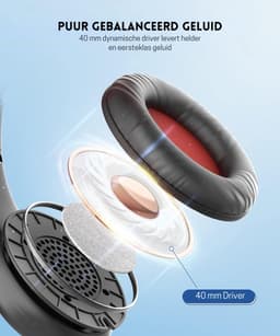 Intelectro Koptelefoon voor Kinderen - Veiligheid en Plezier in Eén! - Hoogwaardige Stereogeluid - Comfortabele Draagervaring - HD Microfoon - Volumeregeling - Brede Compatibiliteit en Audio Delen - Zwart/Rood - Levering Sneller dan Aangegeven! — thumbnail 5