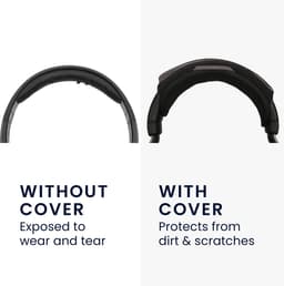 kwmobile cover voor hoofdband koptelefoon geschikt voor Bose Quiet Comfort 35 / 35 II / 25 / QC 35 / QC 35 II / QC 25 - Hoofdtelefoon band hoes met rits - Van nylon in zwart — thumbnail 2