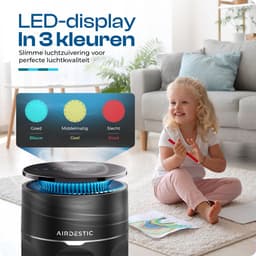 Airdestic Airwave Luchtreiniger - Air Purifier - Hepa 13 Filter – CADR 275 m³/h - Luchtreinigers – Luchtfilter – Effectief Tegen Huisstofmijt, Stof, Hooikoorts En Meer – App — thumbnail 3