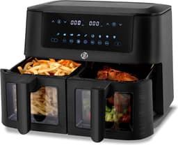 Equivera Dubbele Airfryer - Dubbele Mand - Dual Cook - Heteluchtfriteuse - Verschillende Programma's - Dual Zone - Mega — thumbnail 1