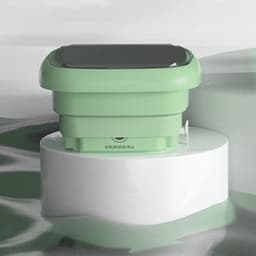 Opvouwbare mini-wasmachine - imiteert handwrijving - gezonde geïntegreerde draagbare wasmachine voor ondergoed - groen Wasmachine rek — thumbnail 5