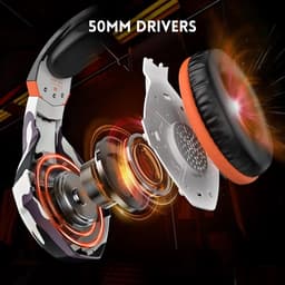StayPowered Gaming Headset - Ultiem Surround Sound - Noise Cancelling Microfoon - Comfortabel en Duurzaam - Multiplatform Compatibel - RGB LED Verlichting - Stevige Gevlochten Kabel - Legerprint - Levering Sneller dan Aangegeven! — thumbnail 2