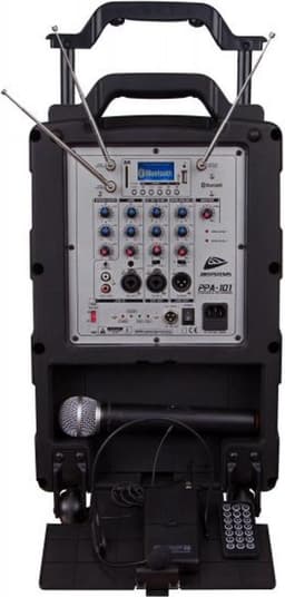 JB Systems PPA-101 Portable Speaker - Mobiele Speaker met 2 Draadloze Microfoons en Optionele Batterij — thumbnail 2