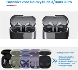 YONO Soft Case geschikt voor Samsung Galaxy Buds 3 / 3 Pro / 3 FE - Siliconen Hoesje - Zwart — thumbnail 2