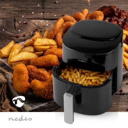 Nedis Airfryer XL – 4,2L – Heteluchtfriteuse – 8 Programma’s – Digitaal – Tot 4 Personen – Zwart — thumbnail 4