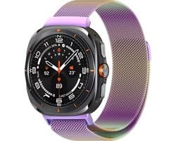 Stravo Premium Milanese Magnetisch Horlogeband – Colorful – Geschikt Voor Samsung Galaxy Watch Ultra 47mm – Luxe Verstelbaar Roestvrijstalen Polsbandje voor Heren en Dames – Milanees Smartwatch Bandje voor Samsung Galaxy Watch Ultra / Ultra 2025