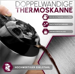 Equivera Coffee Machine - Koffiemachine - Koffiezetapparaat - Koffie Maler - Premium — thumbnail 2