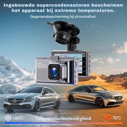 EVARY® Dashcam Voor Auto - Dual Dashcam Voor Auto - Dashcam Auto - Dashcam Voor Auto Voor en Achter - Dashcam Auto Voor en Achter - Dashcam Voor Auto Met Wifi - Dashcam Wifi — thumbnail 2