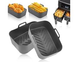 PROKING Airfryer Siliconen Bakjes – Geschikt voor Duo Airfryers – Accessoires – Bakvorm – Mandje – Hittebestendig – BPA Vrij