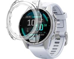 Hoesje voor Garmin Fenix 8 (43mm) - Harde beschermhoes transparant scherm gehard glas