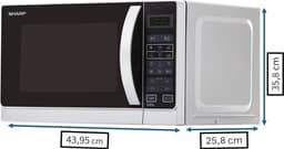 Magnetron met Grill en 20L Capaciteit - 800W Vermogen en Kinderslot — thumbnail 2