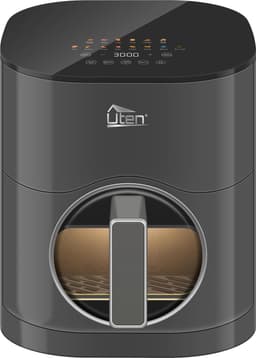 Uten Airfryer XXL 200E - Dual Blaze Technologie - Hetelucht friteuse - 5.5 liter - 14 programma's - 40ºC tot 200ºC - PFAS vrij - 2000W - Rond Venster - Grijs — thumbnail 10