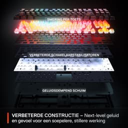 SteelSeries Apex Pro TKL Gen 3 - Mechanisch Gaming Keyboard - US Qwerty- Rapid Trigger, Rapid Tap, Protection Mode — thumbnail 3