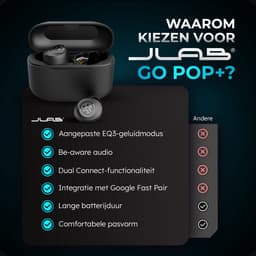 JLAB Go Pop+ In-ear Draadloze oordopjes Zwart — thumbnail 5
