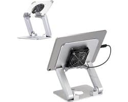 Laptop Standaard met Koeler - Verstelbaar - Laptop tafel Koeling - Bureau Houder met Ventilator - tot 15 Inch - Geschikt voor: Notebook / Apple Macbook / E-Reader / iPad / Tablet