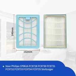 Replacements filterset geschikt voor Philips Powerpro Expert FC97XX – 2 stuks — thumbnail 5