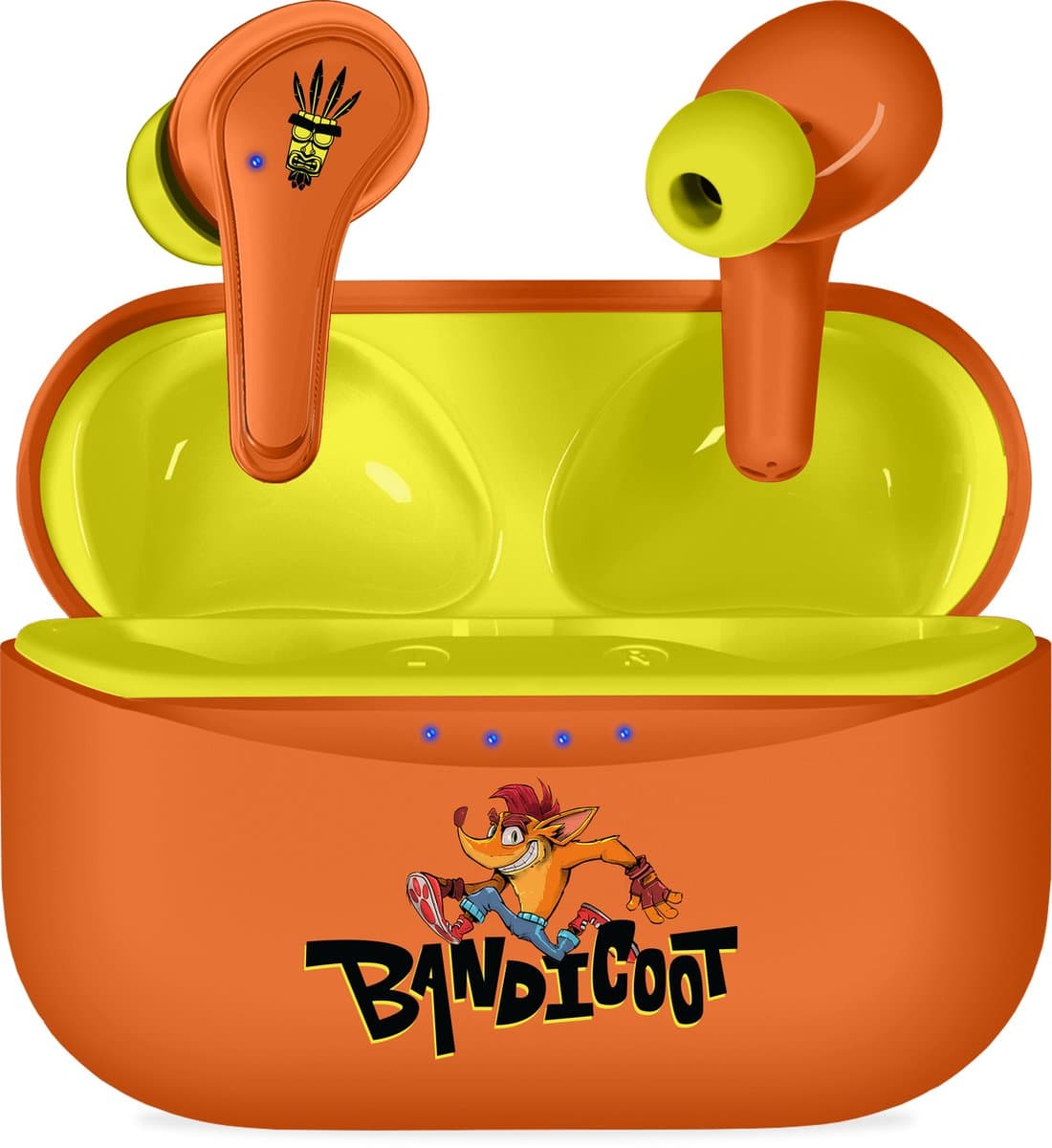 Crash Bandicoot - draadloze oordopjes - met oplaadcase - touch control - extra eartips - TWS earpods bluetooth — afbeelding 1