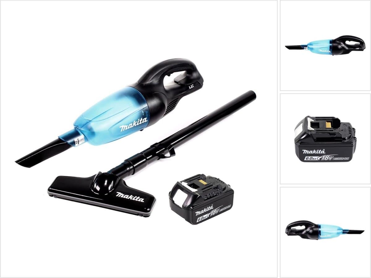 Makita DCL 180 G1 B accu stofzuiger 18 V zwart + 1x oplaadbare accu 6.0 Ah - zonder oplader — afbeelding 1