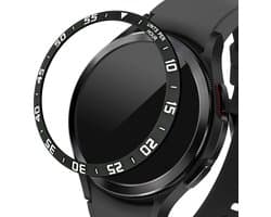 kwmobile Beschermende Ring geschikt voor Samsung Galaxy Watch 4 Classic (46mm) Fitness Tracker - Bezel Ring voor smartwatch - Beschermring voor smartwatch in zwart / zilver.