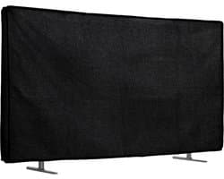 kwmobile linnen beschermhoes voor smart tv geschikt voor 55" TV hoes - Opvouwbare tv hoes - Televisie cover in zwart