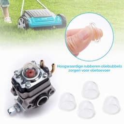5 Sets Universele Brandstoffilterset, Grasmaaier Brandstofleiding, Brandstofslang met Filter Primer Lamp Assy, Maaimachine Maaier Brandstofbuis Strimmer voor Maaier Bosmaaier, Grasmaaier — thumbnail 3