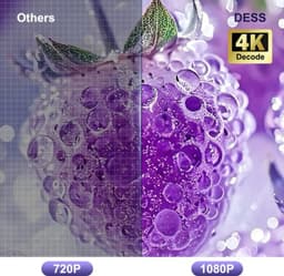 Beamer 2200 ANSI Lumen - Full HD 1920x1080 Resolutie - LCD Scherm - Android TV Systeem - Voor Thuis En Zakelijk Gebruik — thumbnail 4