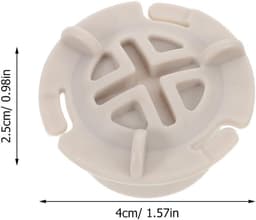 4 stuks schroefdoppen voor de montage van kinderglijbanen: grijze kunststof afdekkingen - binnendiameter 2,6 - beschermmoeren tegen losraken - bevestigingsaccessoires voor glijbanen — thumbnail 2