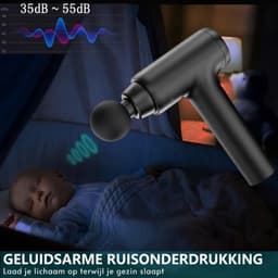 KLS® Massage Gun - Massage Gun Professioneel - Massage Pistool - Zwart - 20cm x 13cm x 8cm — thumbnail 4