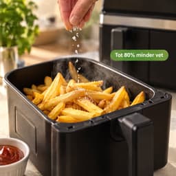 Cheqo® Dubbele Airfryer met Twee Gelijke Manden - Heteluchtfriteuse XXL Zwart - Dual Zone met Twee Kookvakken - Hetelucht Friteuse met Touchscreen - Digitale Airfryer voor Gezin - Frituurpan zonder Olie - Snackpan met Grillplaat - Airfryer Oven — thumbnail 5