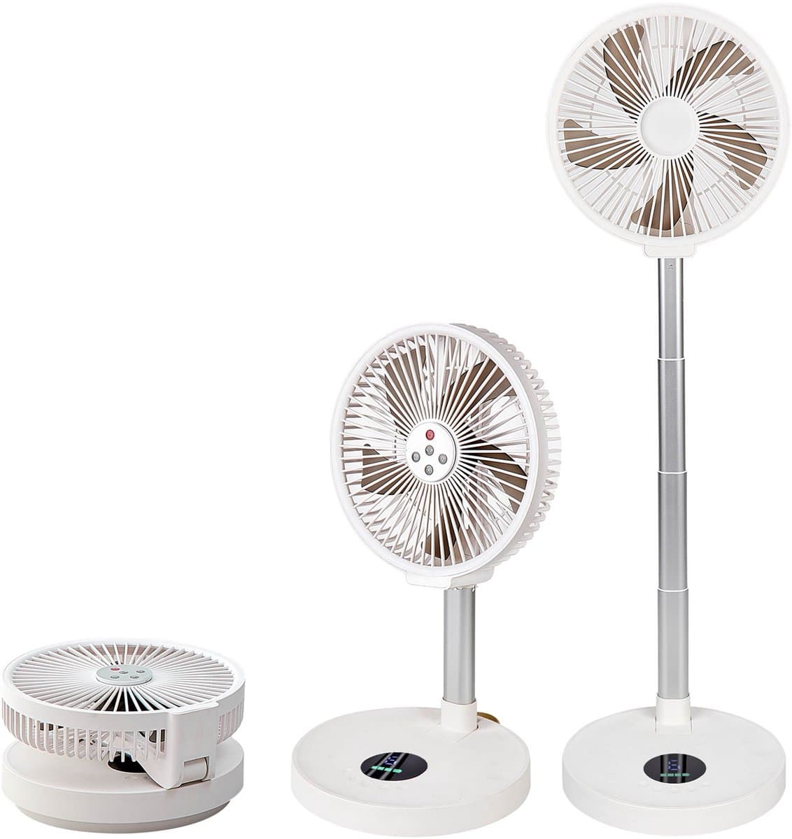 NAXSIR Oplaadbare Staande Ventilator - Camping Ventilator -88 cm - Draadloos met Afstandsbediening - 6 Snelheden - USB-C — afbeelding 1
