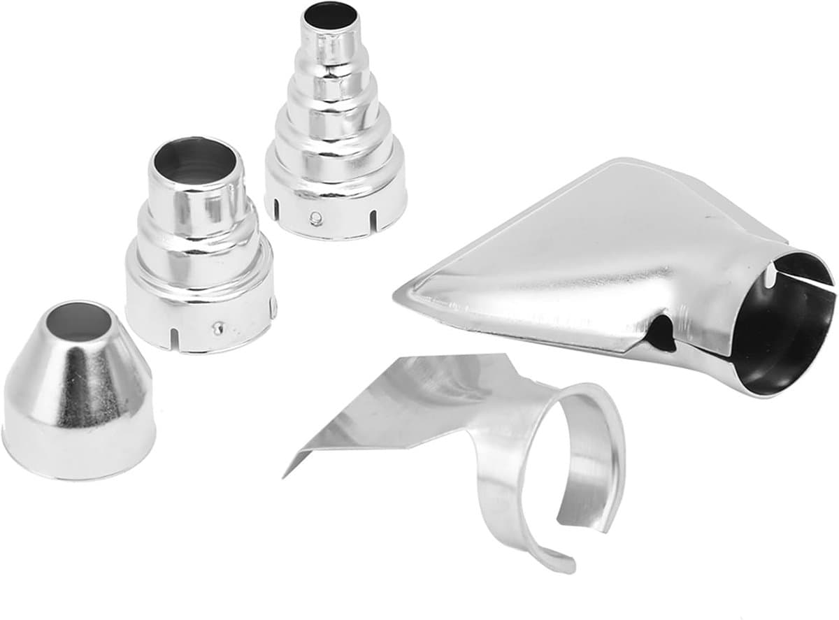 Watris Veiyi Hot Air Gun, 5 Pieces, Stainless Steel Nozzles, Metal Counter, Hot Air Gun Accessories - ShopVlot — afbeelding 1