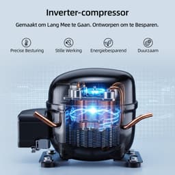 CHiQ CBM162DGC - Koel-vriescombinatie - 157 Liter - Klasse C - Praktische indeling - Elektronische Bediening - 12 jaar garantie op compressor — thumbnail 5