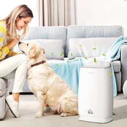 Luchtreiniger - Air cleaner - Airpurifier - Air purifier met HEPA Filter - 3 lagen CADR 220 m³/u tot 28 m² - ABS en PP - 45W - Wit — thumbnail 4
