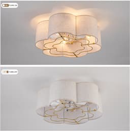 Plafondventilator Met Verlichting 50 Cm Koperkleur Bloemvorm Met Appbediening En Afstandsbediening 6 Snelheden Omkeerbaar — thumbnail 5