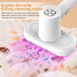 VHV - Huisstofmijt Stofzuiger - Bedstofzuiger - Matrasreiniger - Kruimelzuiger - Mijtzuiger met uv-licht - matrasreiniger - bedstofzuiger met HEPA-permanente stofreservoir - Mini-handstofzuiger voor Matrassen, Bedden — thumbnail 2