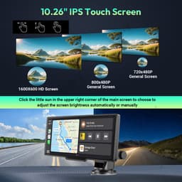 Mura Dashcam - Carplay - Android Auto - Achteruitrijcamera - Touchscreen - 4K - Bluethooth - Voice Control - 238 × 90 mm — thumbnail 4