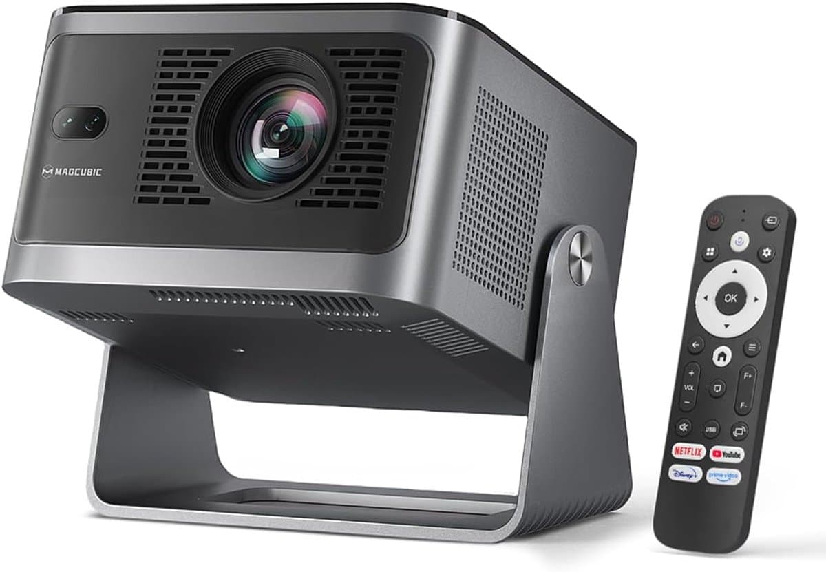 SnelShoppen - Mini Beamer 4K Native 1080P | Draaibaar 320° | Android 13 Projector met WiFi & Bluetooth | 600 ANSI | Gaming & Home Cinema | Perfect voo — afbeelding 1