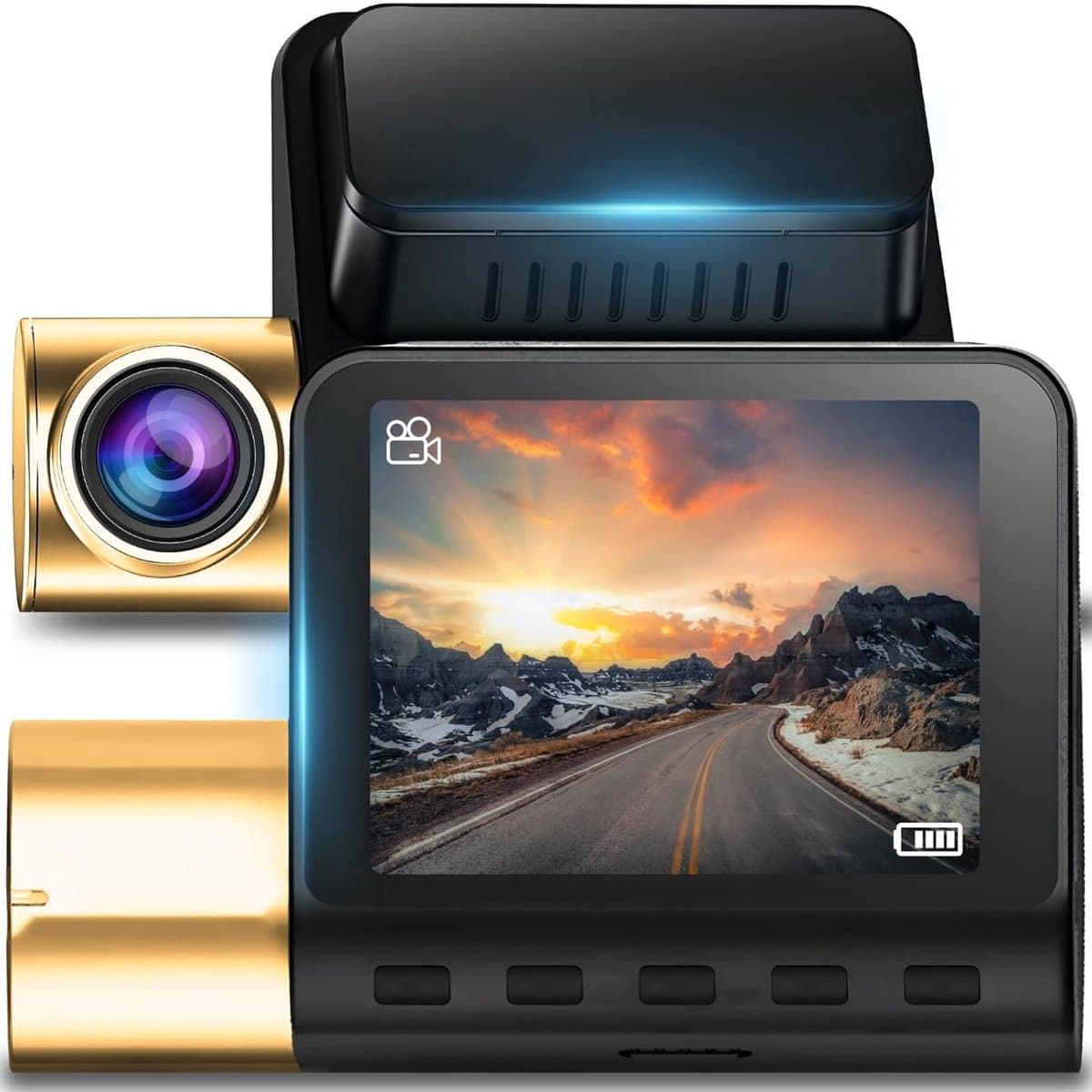 SnelShoppen - Retoo Dashcam Autocamera 2K/4K met 170° Kijkhoek, Nachtzicht, Parkeermodus, Loop-opname, GPS-module, Wifi, Microfoon en 2 Inch LED-Displ — afbeelding 1