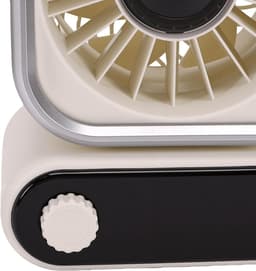 Tafelventilator met 2 Koppen - Bureau Ventilator - Persoonlijke Koeling - 100 Snelheden Instelbaar - 4000 mAh Batterij - Beige — thumbnail 2